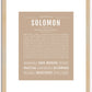 Solomon | Name Art Print