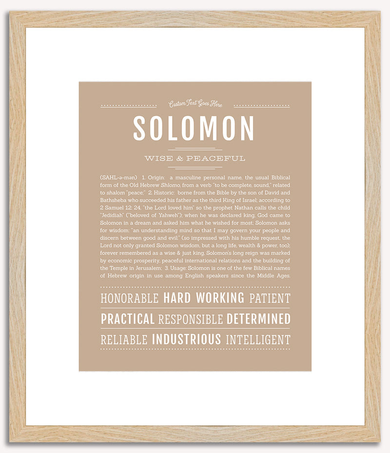 Solomon | Name Art Print