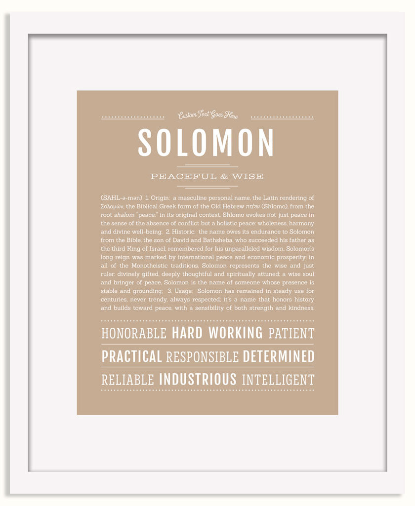 Frame Options | Tan | White Frame, Matted