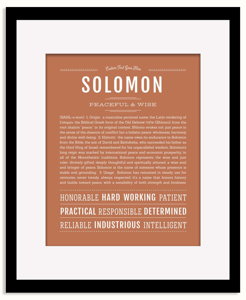 Frame Options | Terra Cotta | Black Frame, Matted