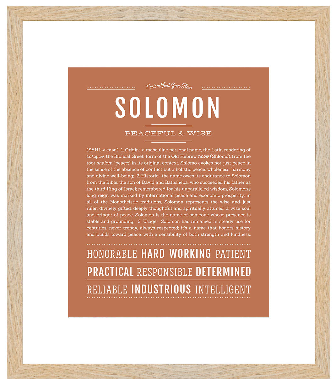 Frame Options | Terra Cotta | Maple Frame, Matted