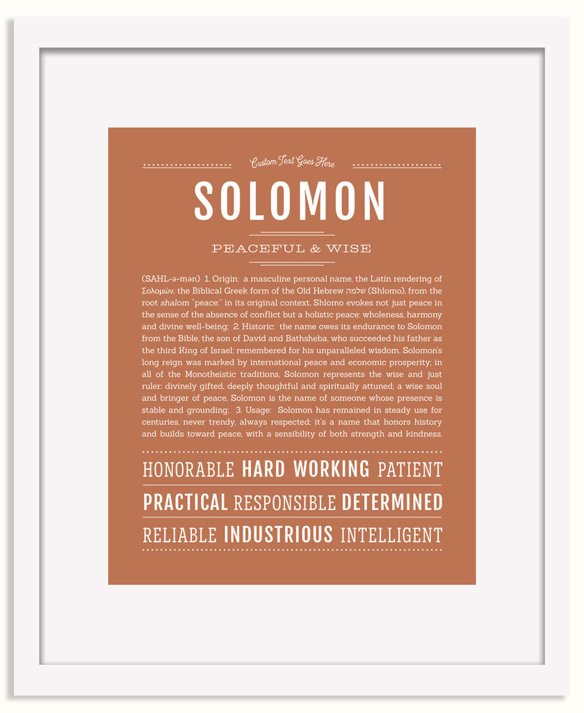 Frame Options | Terra Cotta | White Frame, Matted
