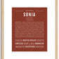 Sonia | Name Art Print