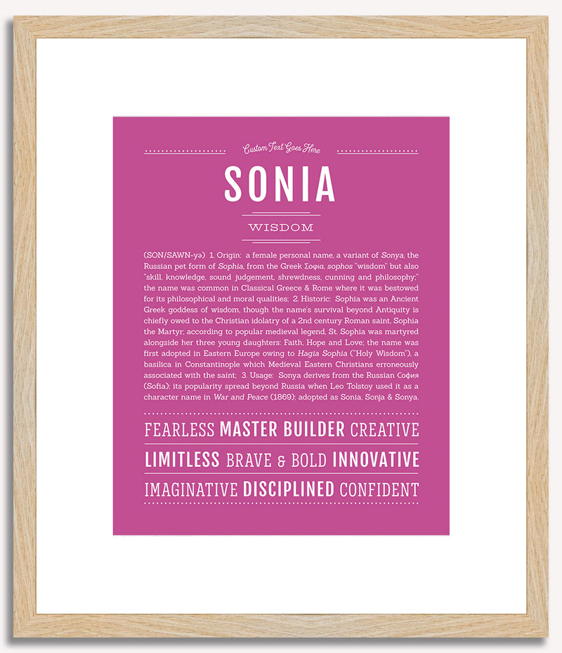 Sonia | Name Art Print