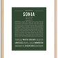 Sonia | Name Art Print