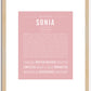 Sonia | Name Art Print