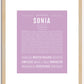 Sonia | Name Art Print