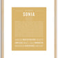 Sonia | Name Art Print