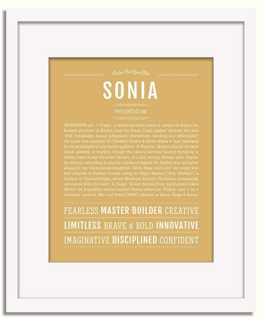 Frame Options | Matte Gold | White Frame, Matted