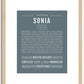 Sonia | Name Art Print