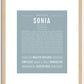 Sonia | Name Art Print