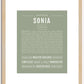 Sonia | Name Art Print