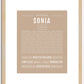 Sonia | Name Art Print