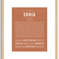 Sonia | Name Art Print