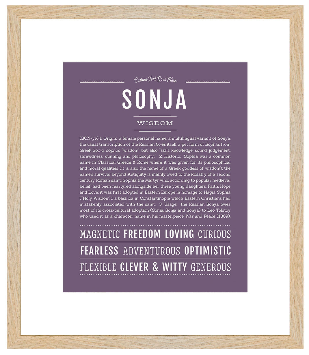 Sonja | Name Art Print