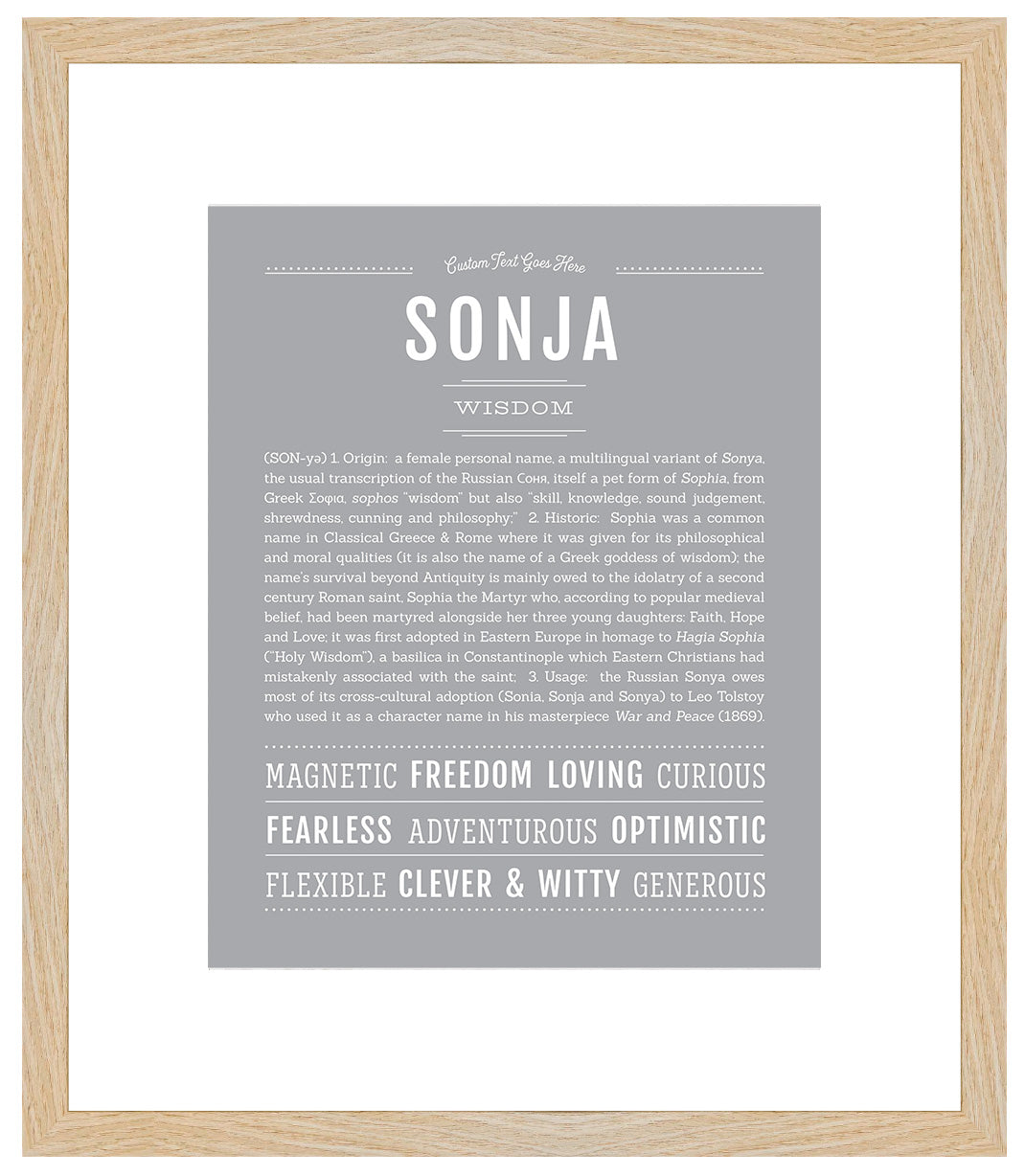 Sonja | Name Art Print