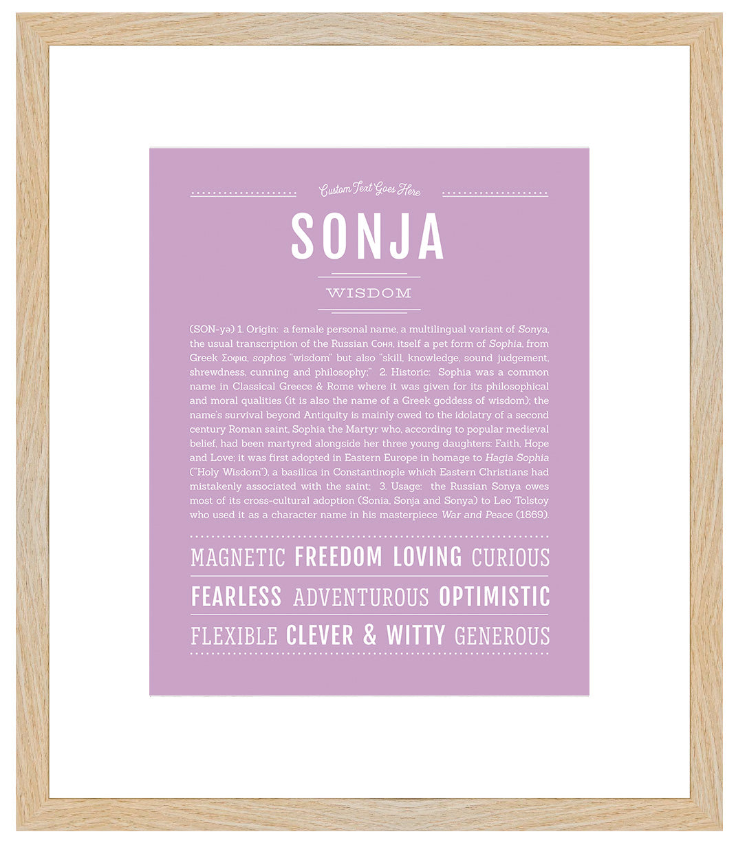 Sonja | Name Art Print