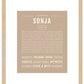 Sonja | Name Art Print