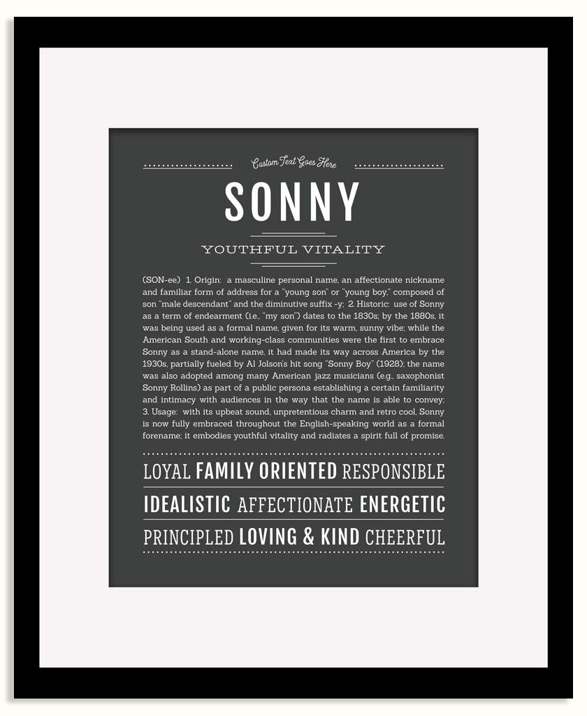 Frame Options | Charcoal Gray | Black Frame, Matted