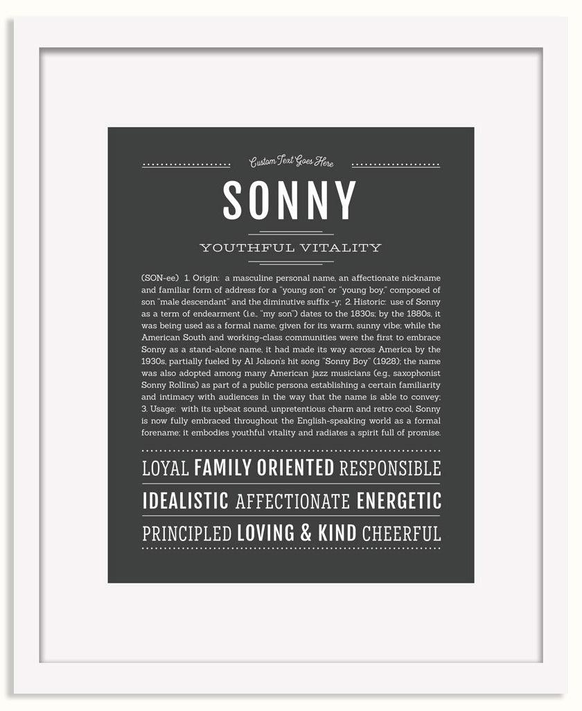 Frame Options | Charcoal Gray | White Frame, Matted