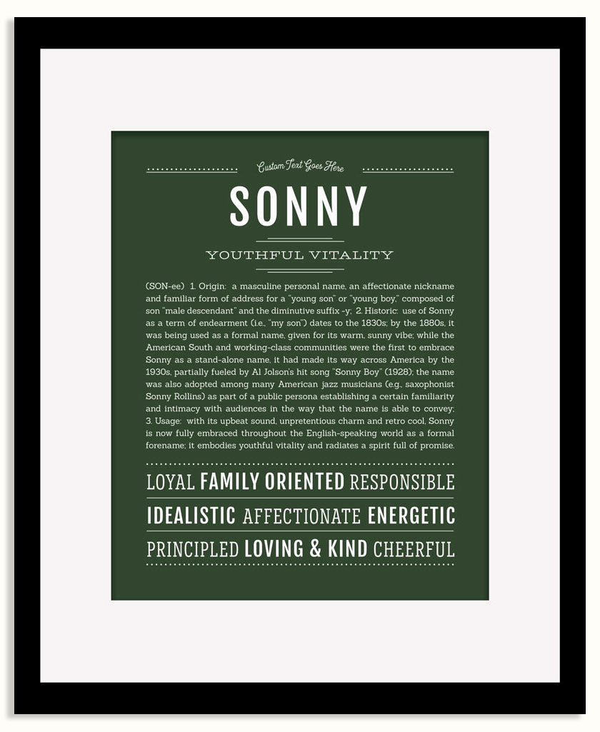 Frame Options | Deep Forest | Black Frame, Matted