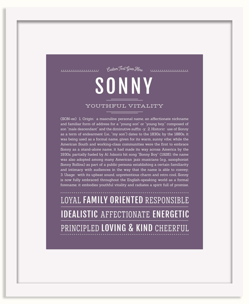 Frame Options | Deep Purple | White Frame, Matted