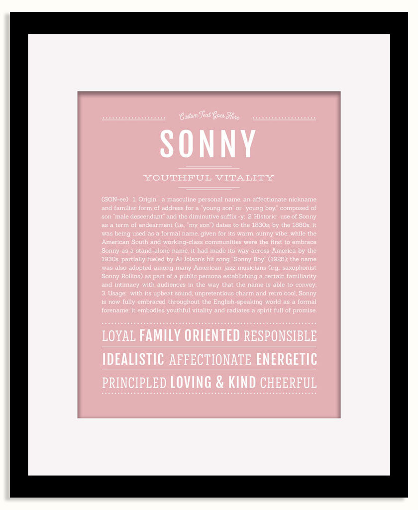 Frame Options | Dusty Rose | Black Frame, Matted