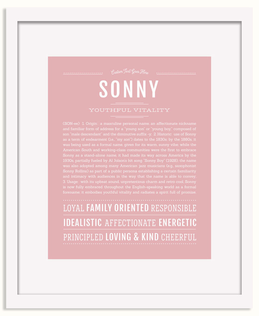 Frame Options | Dusty Rose | White Frame, Matted