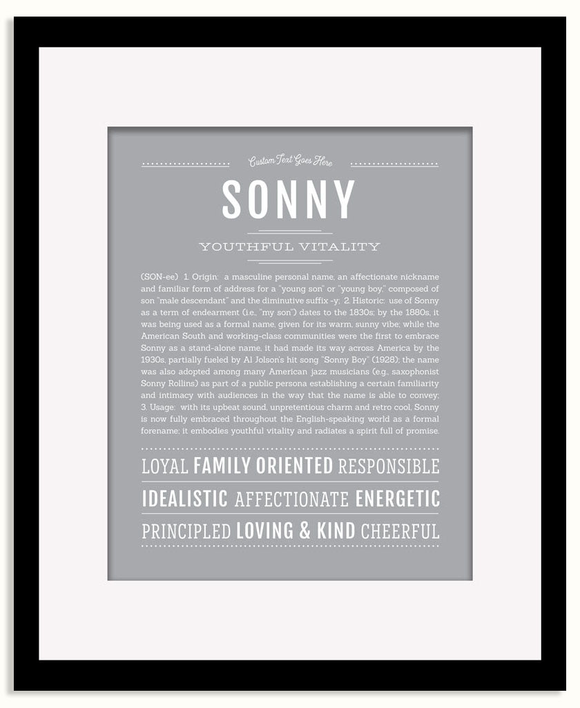 Frame Options | Light Gray | Black Frame, Matted