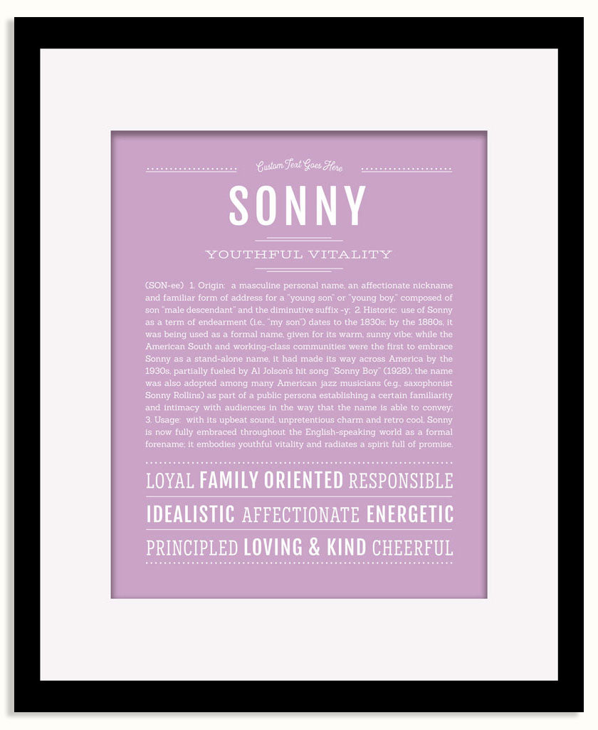 Frame Options | Lilac | Black Frame, Matted
