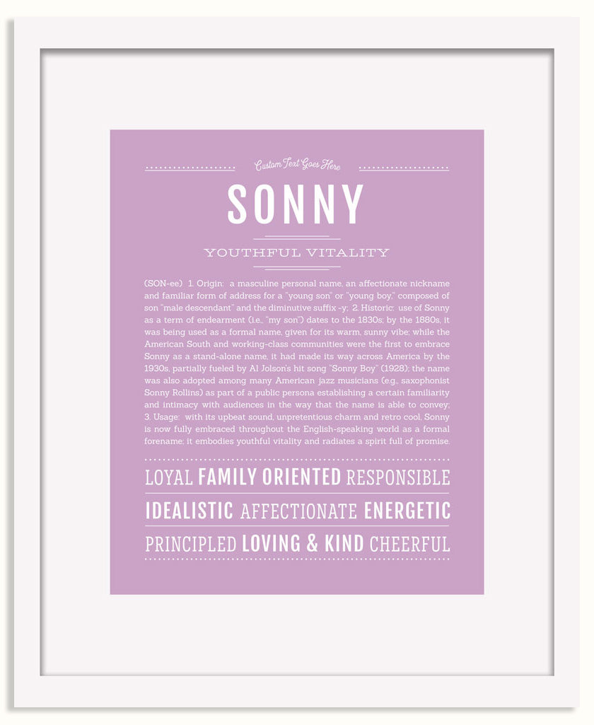 Frame Options | Lilac | White Frame, Matted