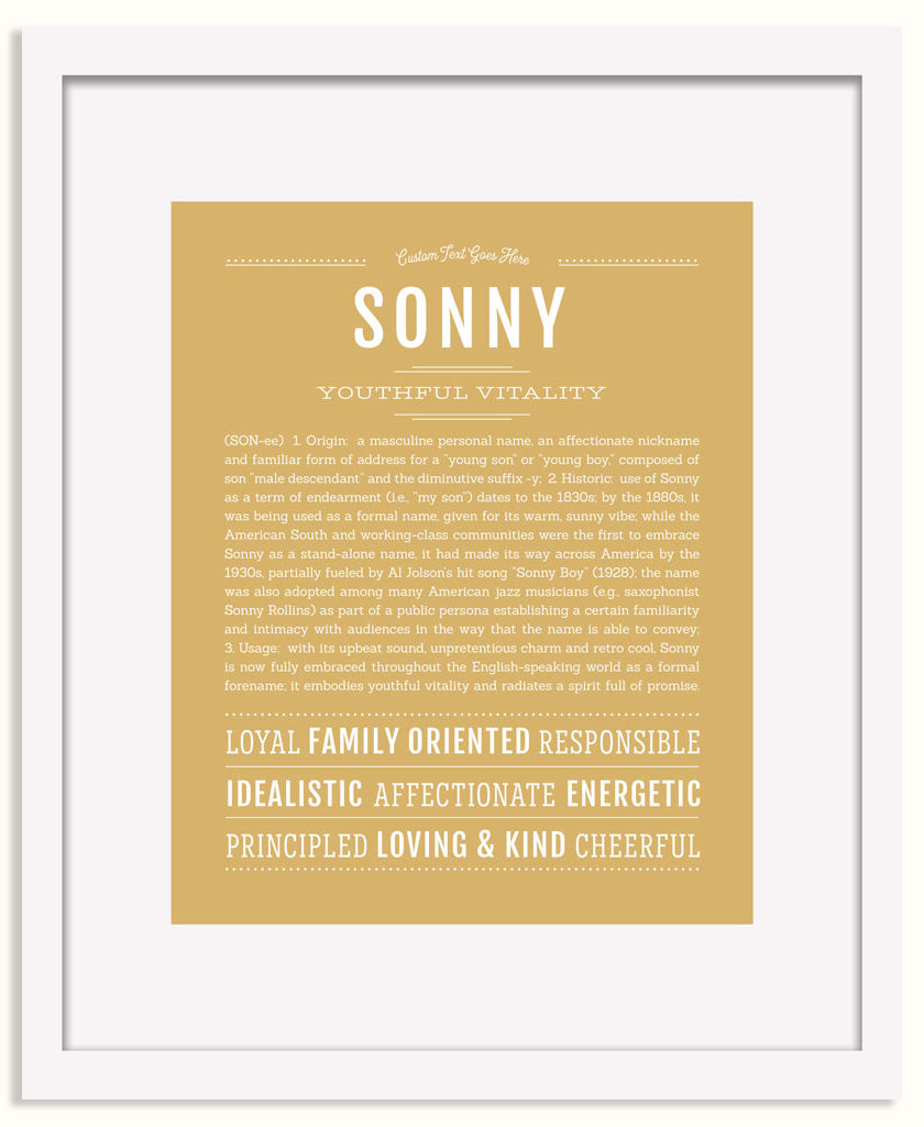 Frame Options | Matte Gold | White Frame, Matted