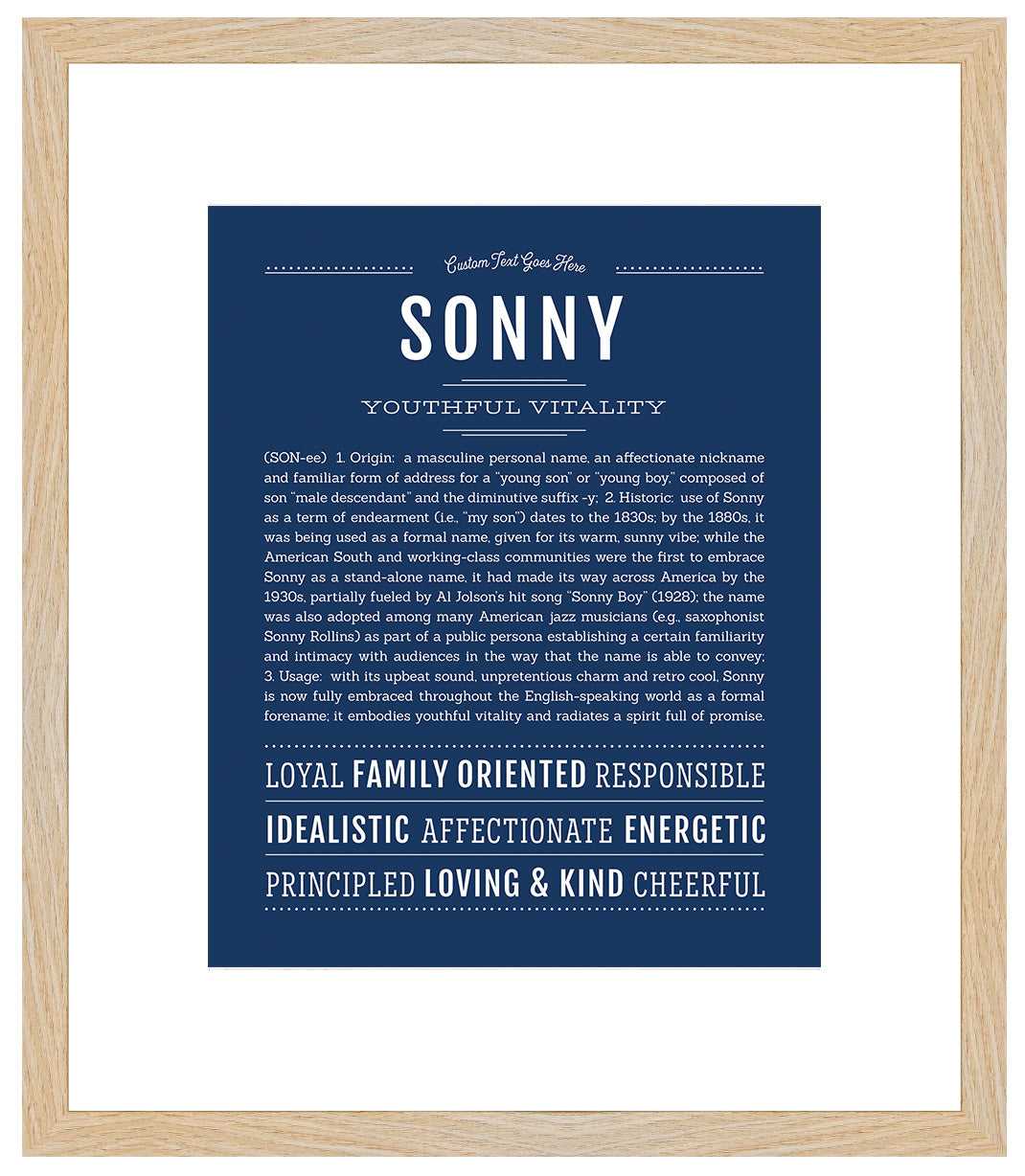 Frame Options | Midnight Blue | Maple Frame, Matted