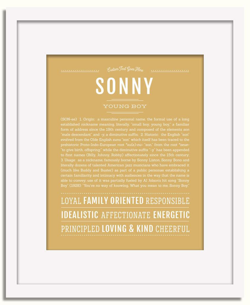 Frame Options | Matte Gold | White Frame, Matted