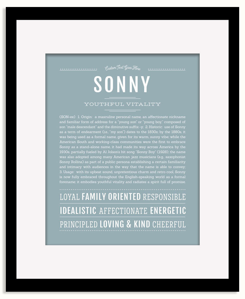 Frame Options | Powder Blue | Black Frame, Matted