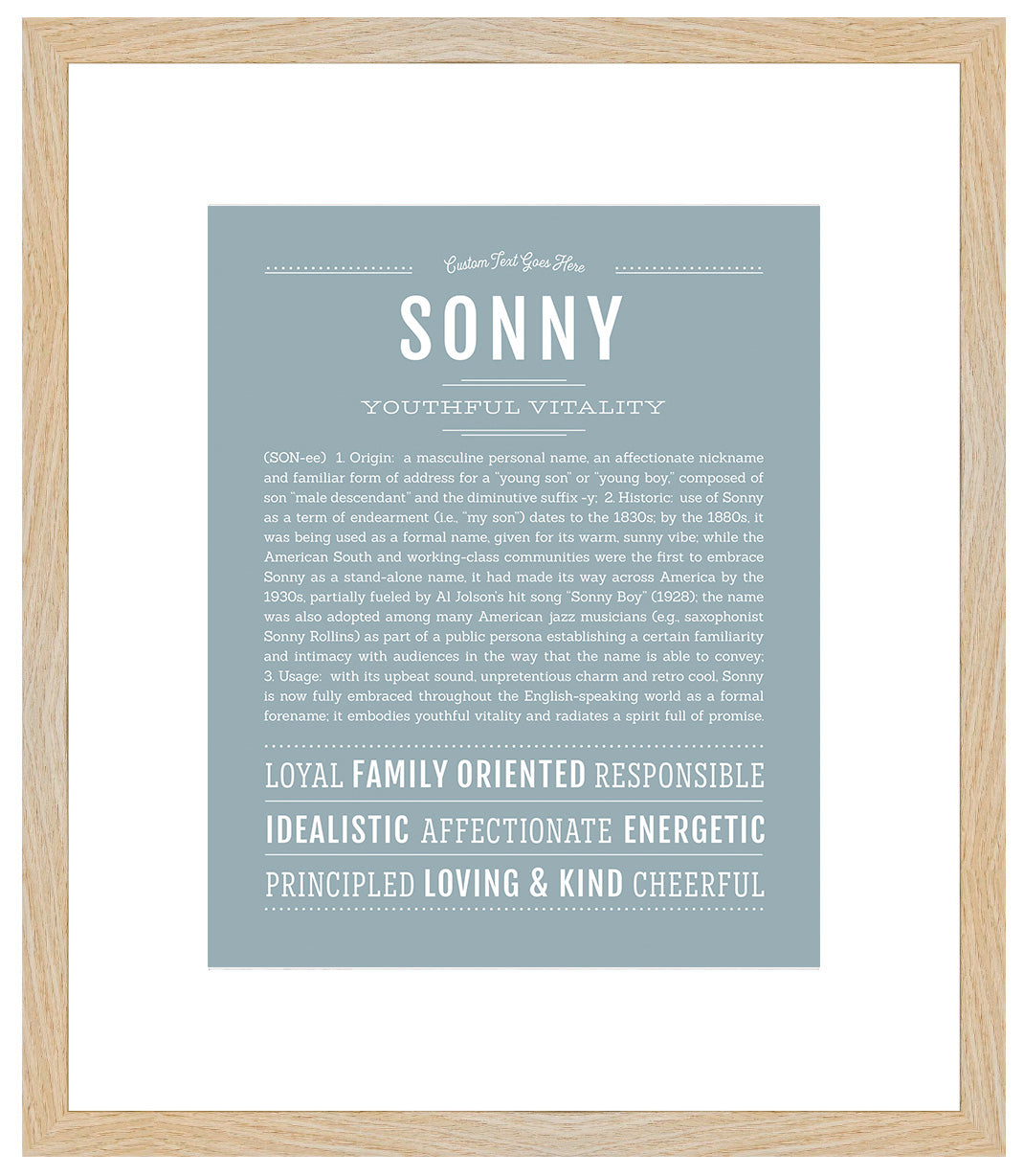 Frame Options | Powder Blue | Maple Frame, Matted