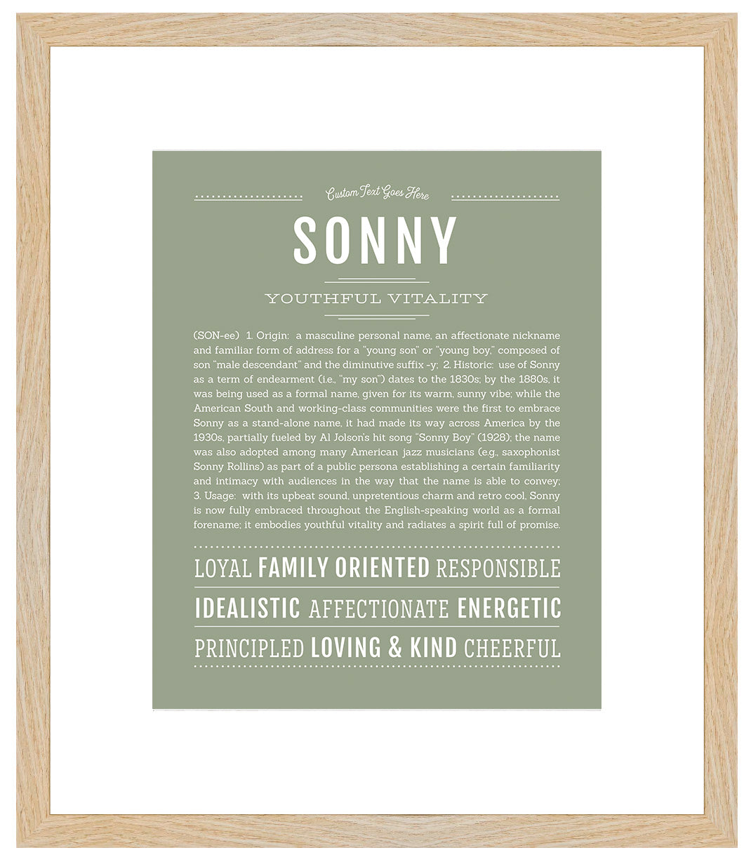 Frame Options | Sage | Maple Frame, Matted