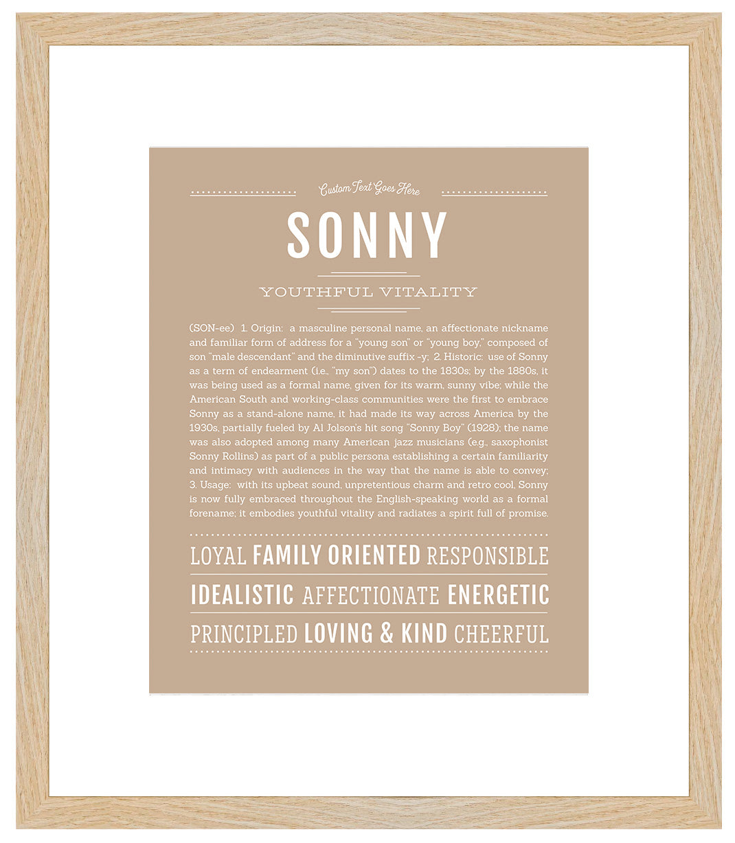 Frame Options | Tan | Maple Frame, Matted