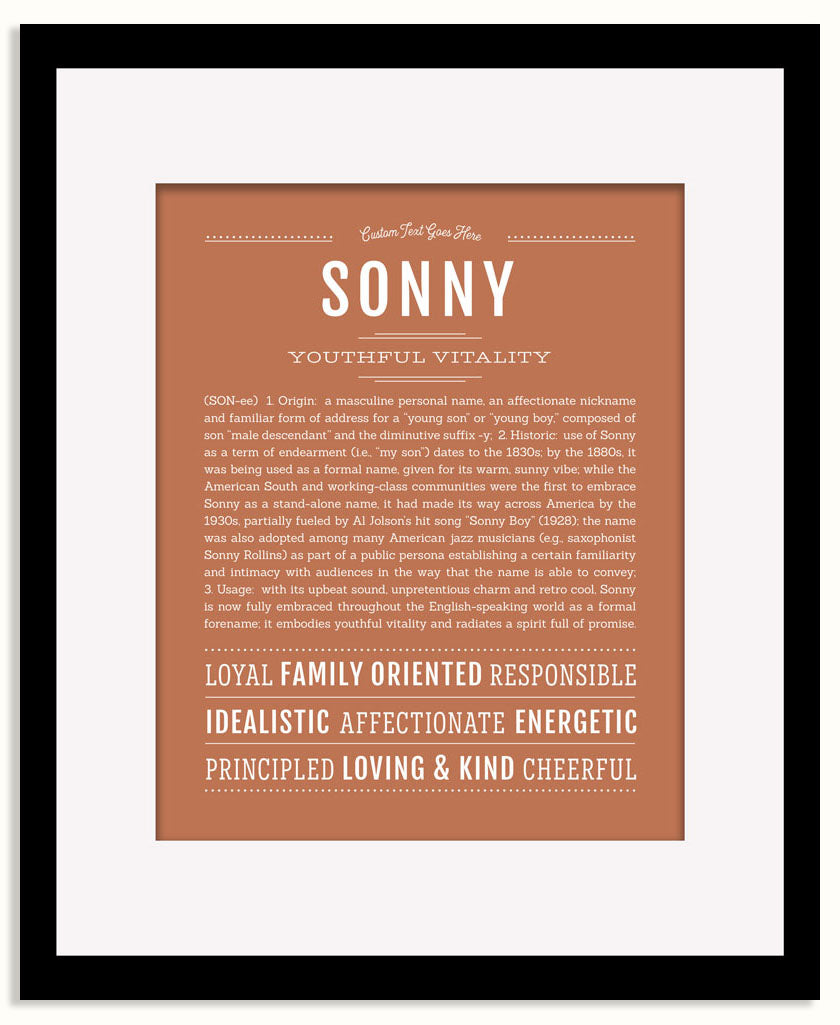 Frame Options | Terra Cotta | Black Frame, Matted