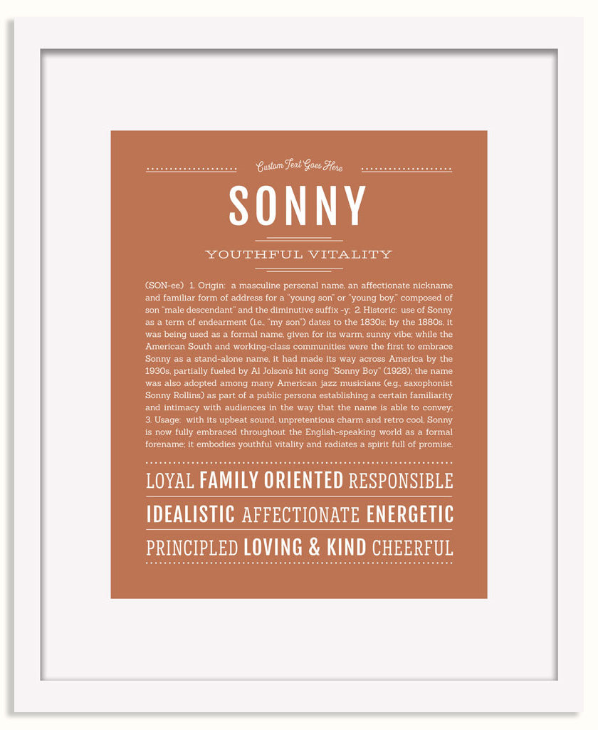 Frame Options | Terra Cotta | White Frame, Matted