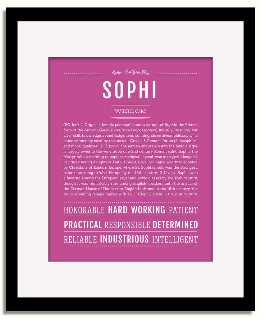 Frame Options | Dark Pink | Black Frame, Matted