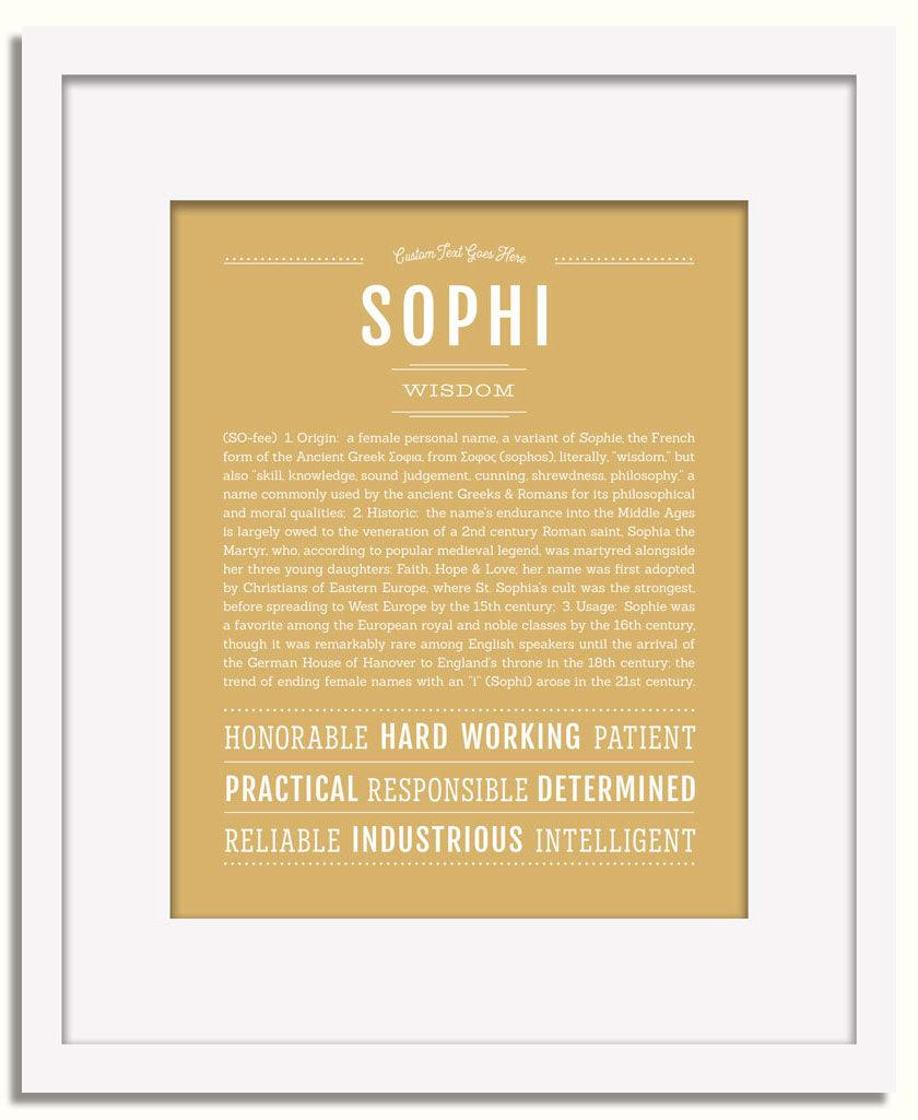 Frame Options | Matte Gold | White Frame, Matted