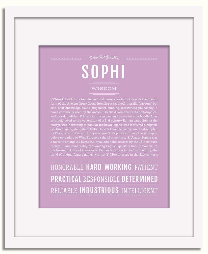 Frame Options | Lilac | White Frame, Matted