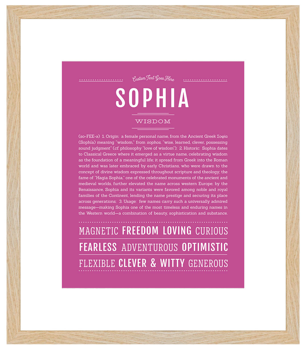 Sophia | Name Art Print