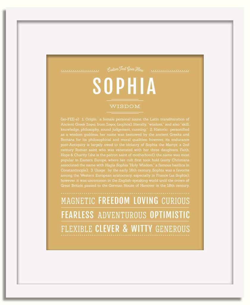 Frame Options | Matte Gold | White Frame, Matted