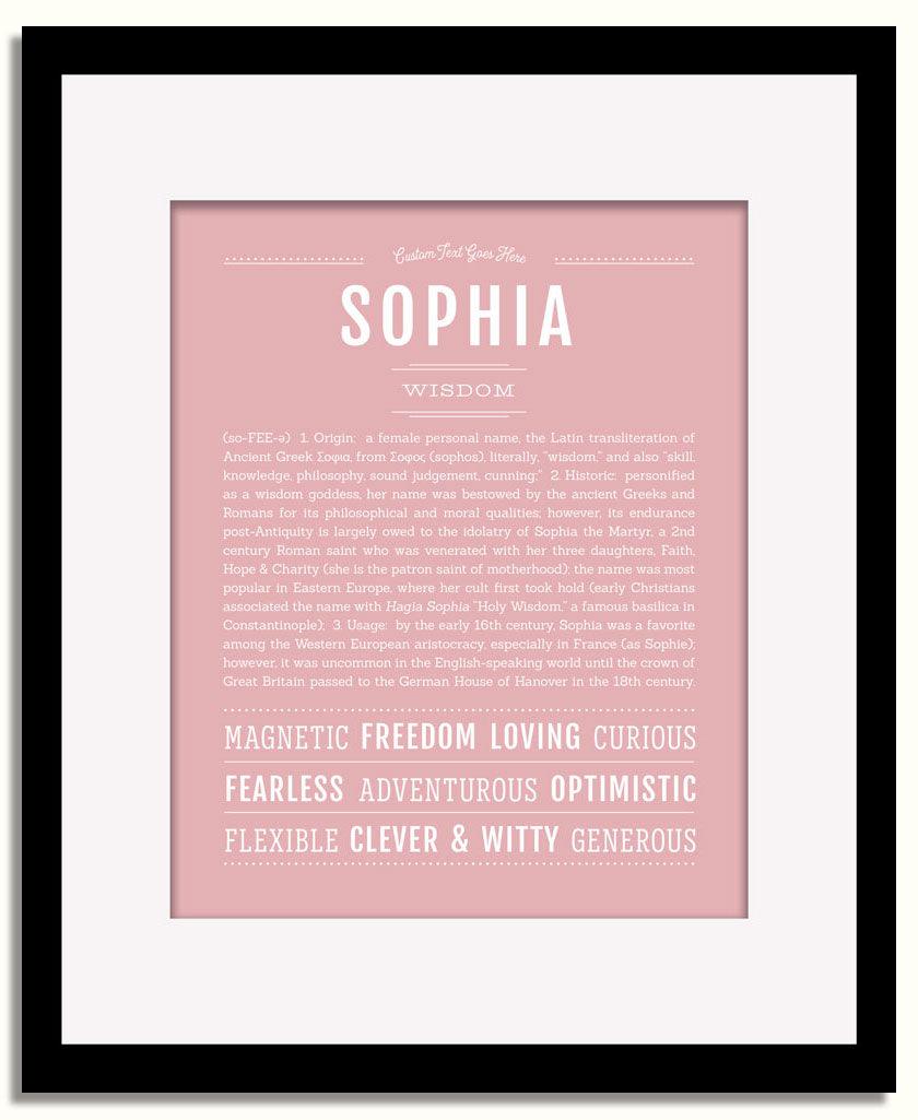 Frame Options | Dusty Rose | Black Frame, Matted