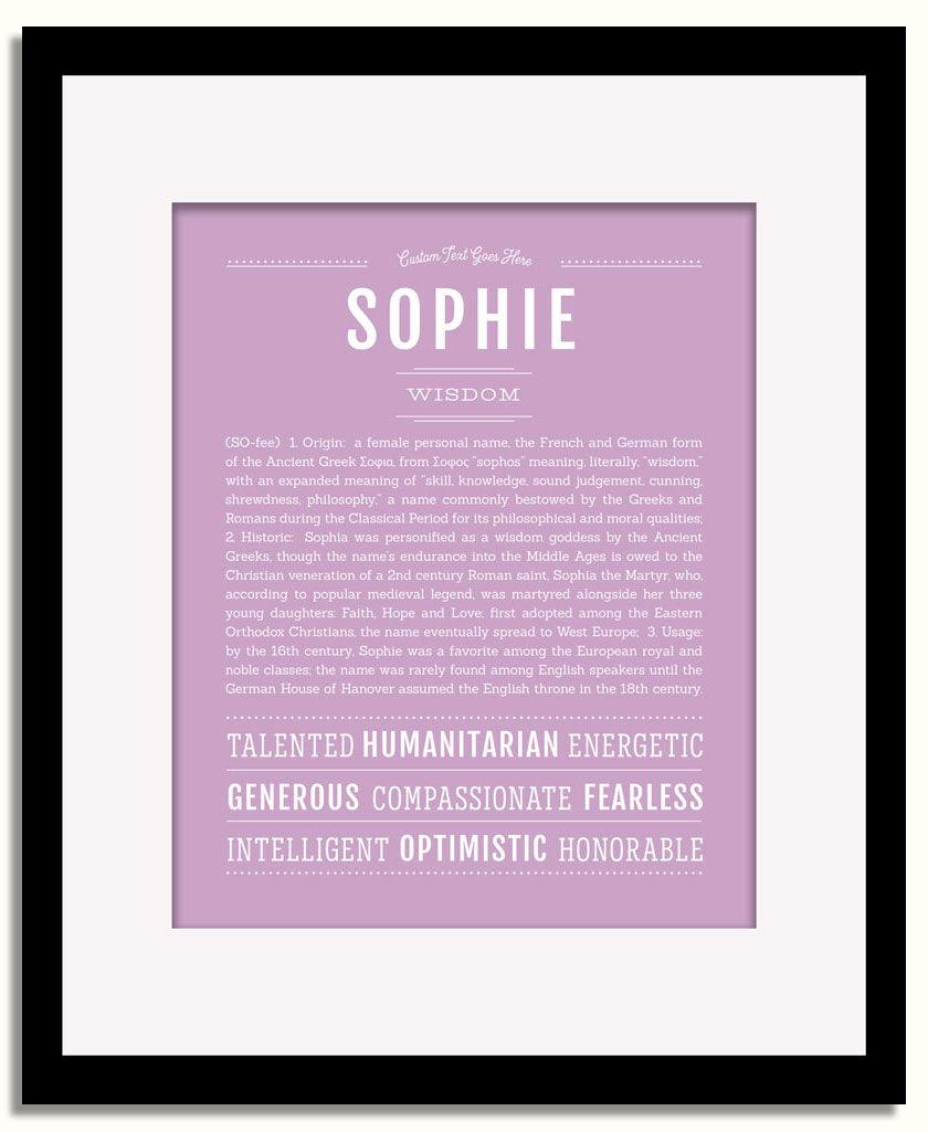 Frame Options | Lilac | Black Frame, Matted