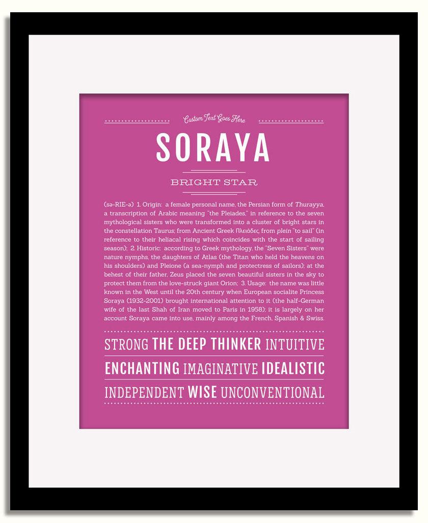 Frame Options | Dark Pink | Black Frame, Matted