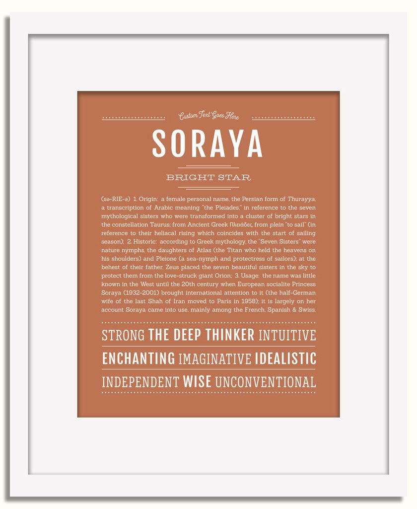 Frame Options | Terra Cotta | White Frame, Matted