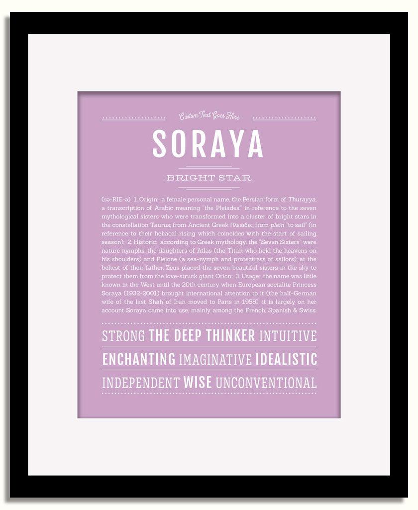 Frame Options | Lilac | Black Frame, Matted